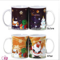 Eco-friendly decal changing color ceramic christmas mug